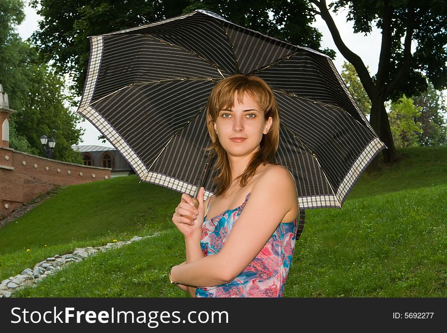 Girl Under A Umbrella