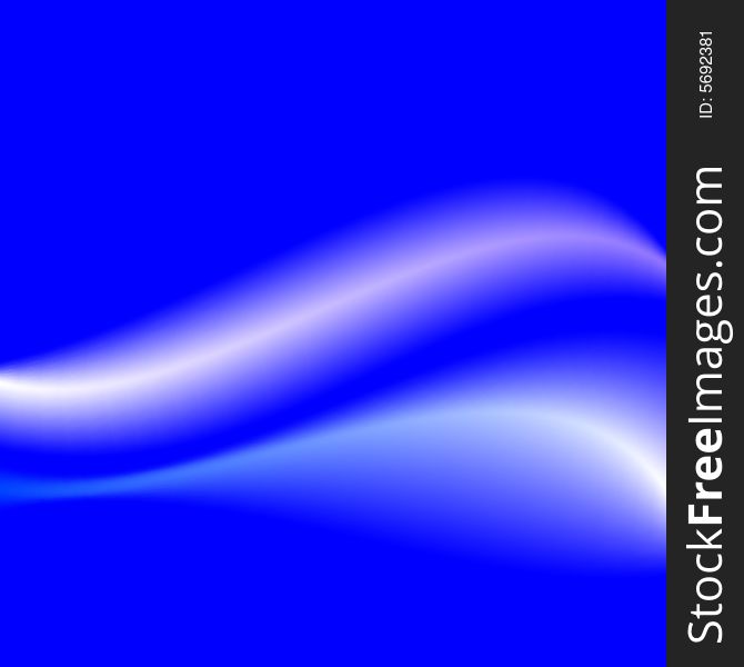 Blue wavy background, vector illustration