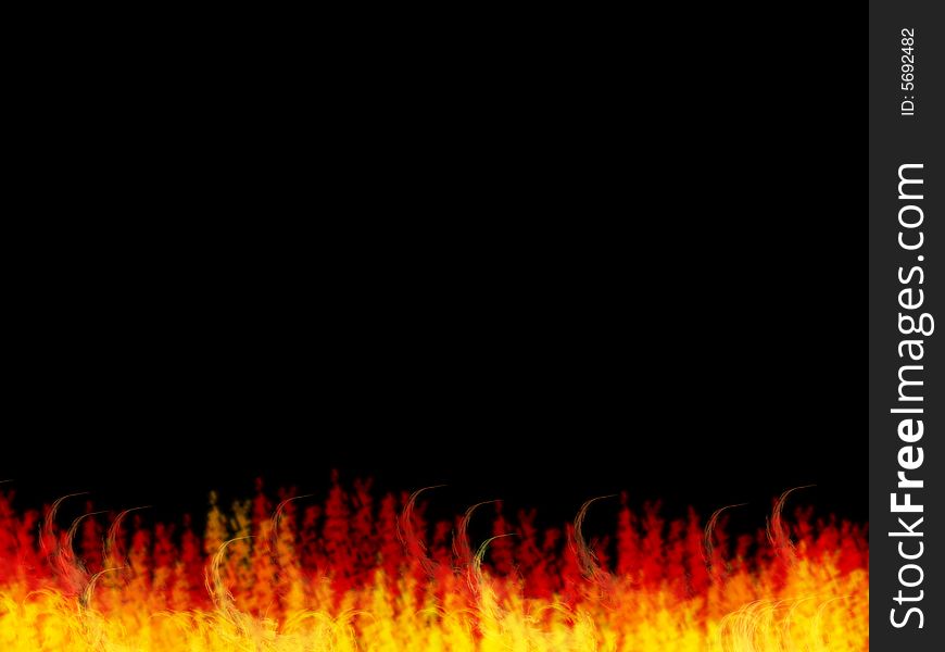 Simple fire with black background. Simple fire with black background