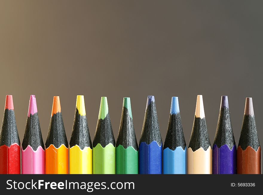 Colors pencils in a simple blackcolor background. Colors pencils in a simple blackcolor background