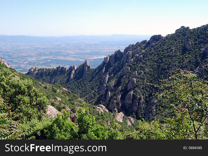 Landscape of Montserrat mountain. Catalonia, Spain.