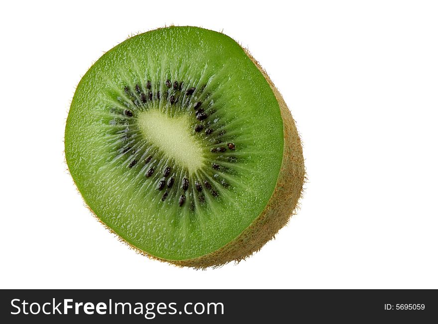Juicy tropical fruit kiwi on a white background