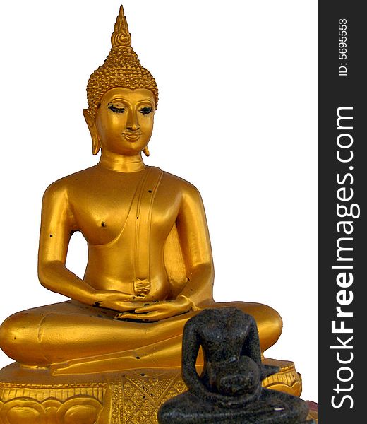 The Meditating Buddha in a sitting pose is a reminder of the classic posture for meditation. The full lotus with both soles upward and visible, the hands resting in the lap, right above left with all fingers extended, palms upward.