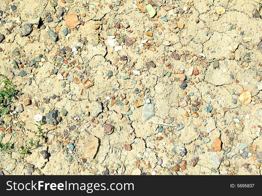 Color Stones On Ground