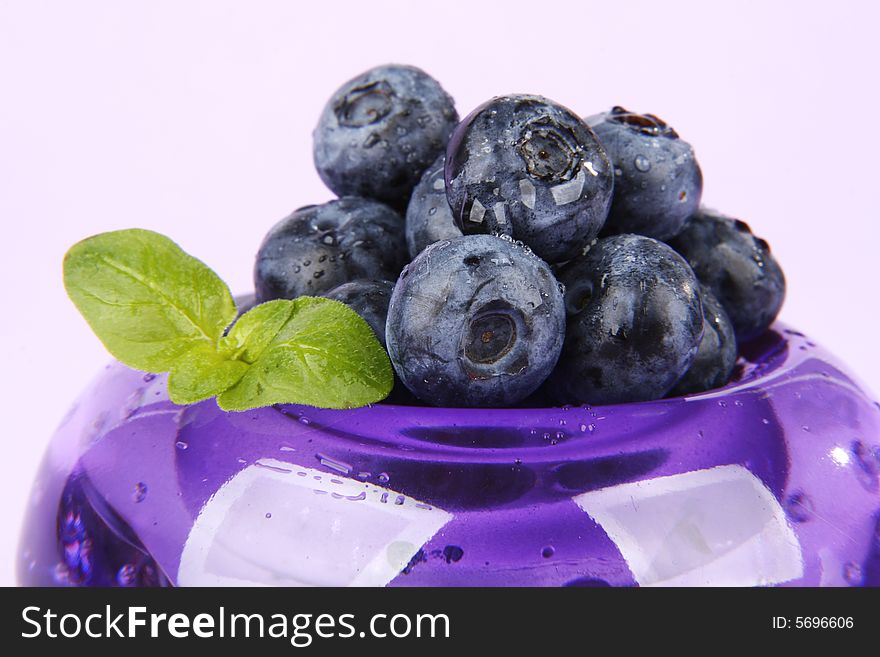 Very fresh and sweet bilberries