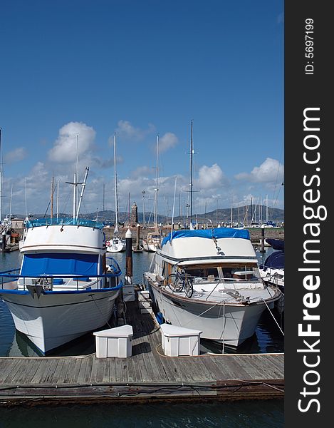 Two boats at their moorings