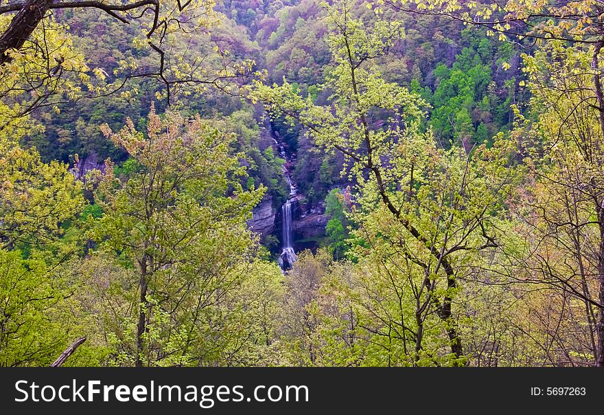 The Waterfall in Appalachian mountains