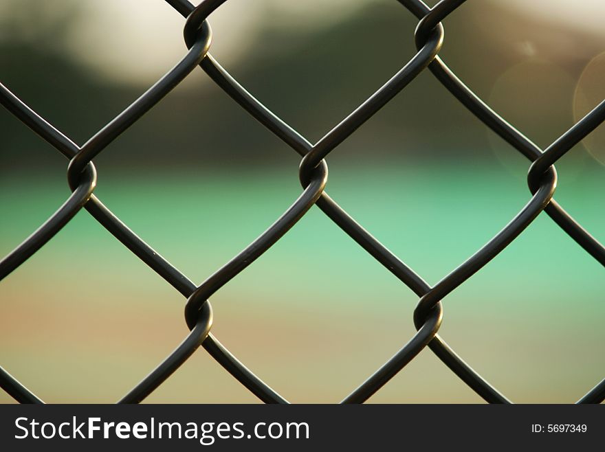 Fence of a track feild