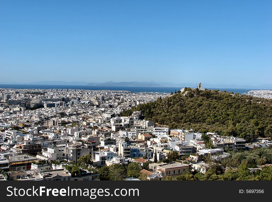 Panorama of Athena in Greece
