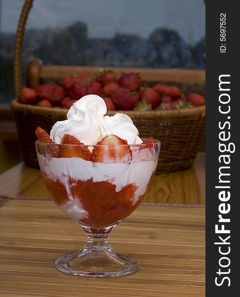 Sweet Dessert With Strawberry