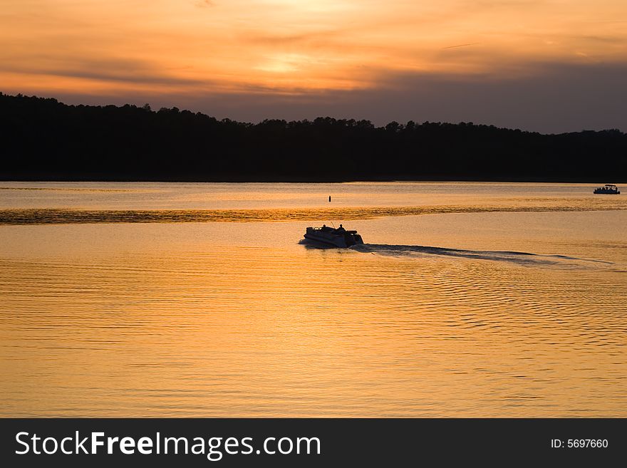 Beautiful sunset over the lake. Beautiful sunset over the lake