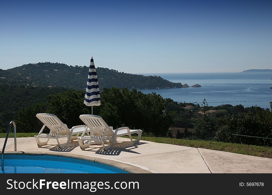 Poolside At Le Lavandou, French Riviera