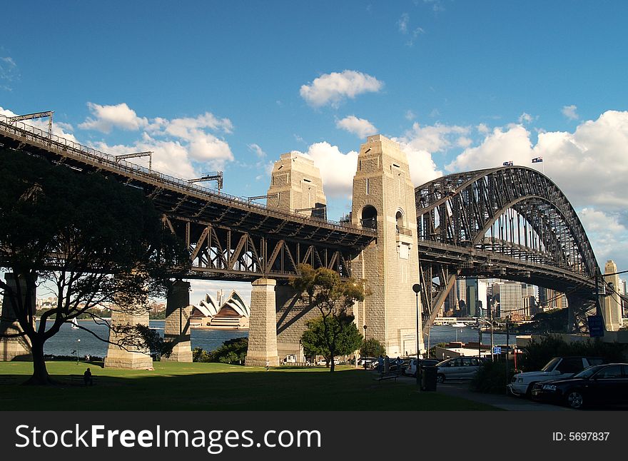 Harbour bridge photographed from Milsons Point