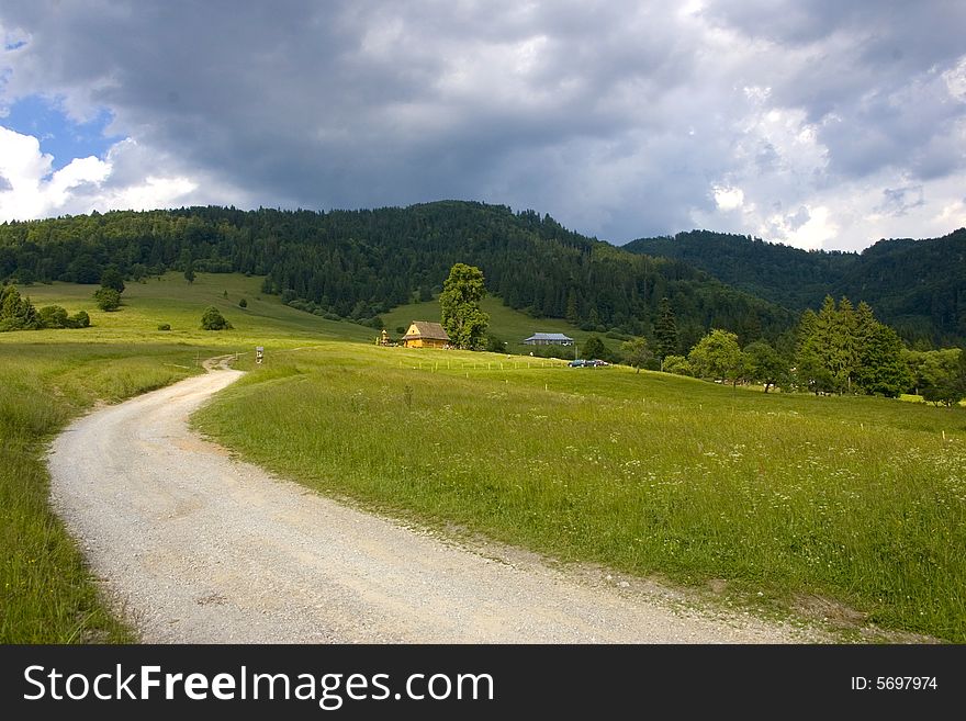 Meadow landscape in slovakia (Tatra)