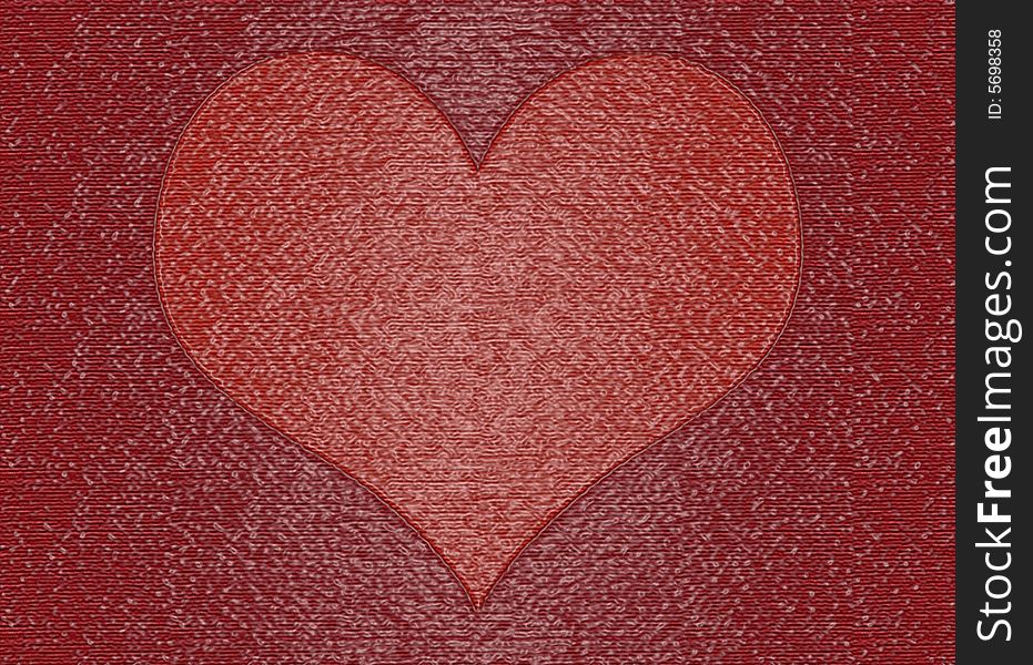 A simple red plastic heart, perfect for a greeting card