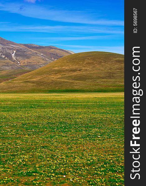 A Mountain Landscape with vivid and pleasing spring colors.