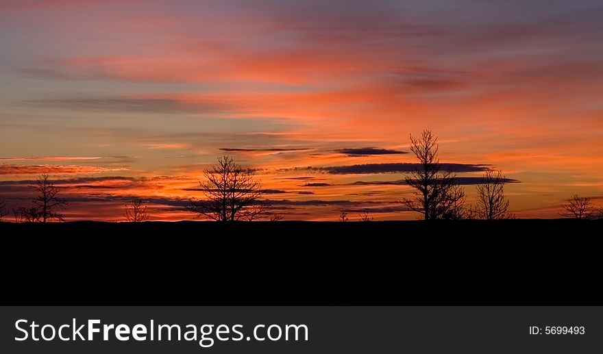 A Montana sunset in November