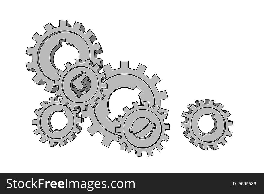 Cogwheels - business network - isolated illustration ( with vector eps format). Cogwheels - business network - isolated illustration ( with vector eps format)