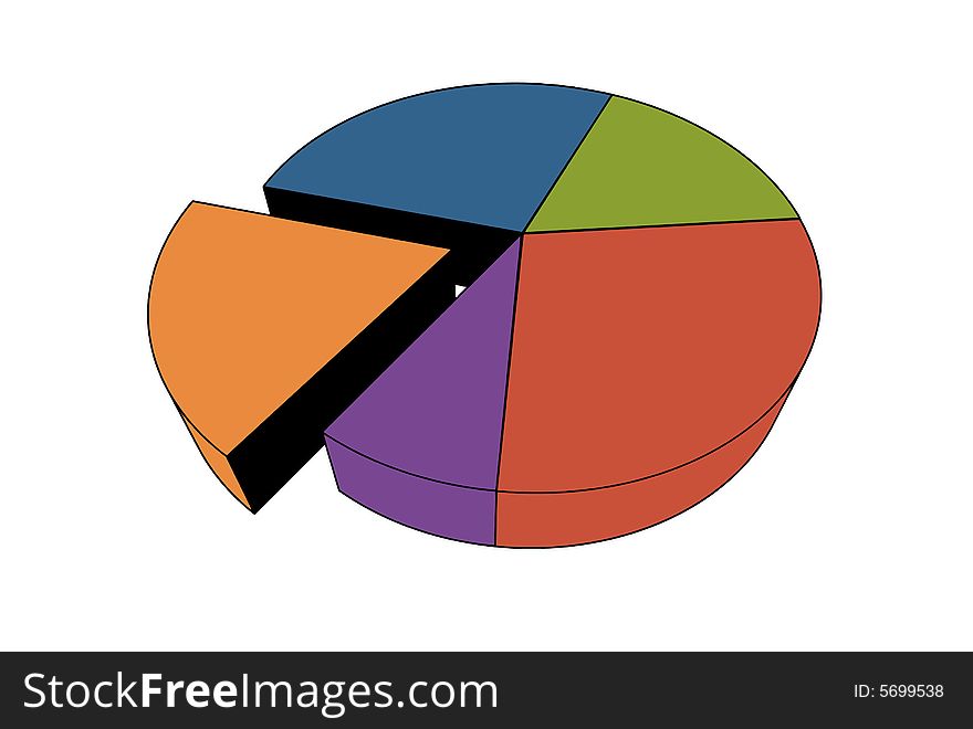 Statistics - 3d isolated multicolor diagram ( with vector eps format). Statistics - 3d isolated multicolor diagram ( with vector eps format)