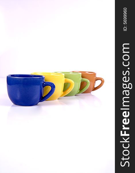 Colored coffee cups