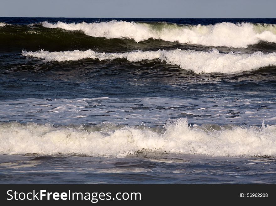 Heavy waves hit the Jacksonville Beach, Florida shoreline. Heavy waves hit the Jacksonville Beach, Florida shoreline.