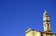 Church And Blue Sky In Italy Stock Photography