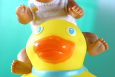 Rubber Duck In Bath.Childhood Imagination Still Life. Stock Images Rubber Duck In Bath.Childhood Imagination Still Life. Stock Images