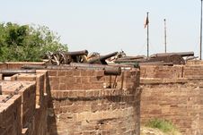 Cannons In Jodhpur, Rajastan Royalty Free Stock Images