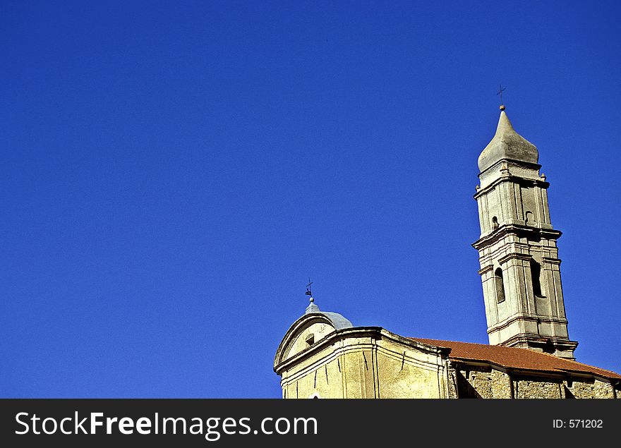 Church And Blue Sky In Italy