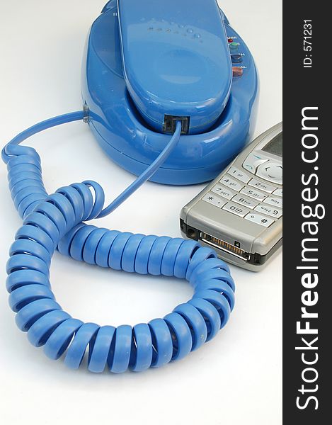 Telephone With Mobile Phone