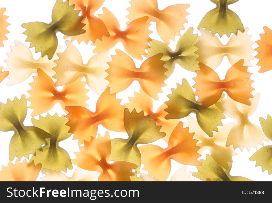Farfalle in different colours. Farfalle in different colours