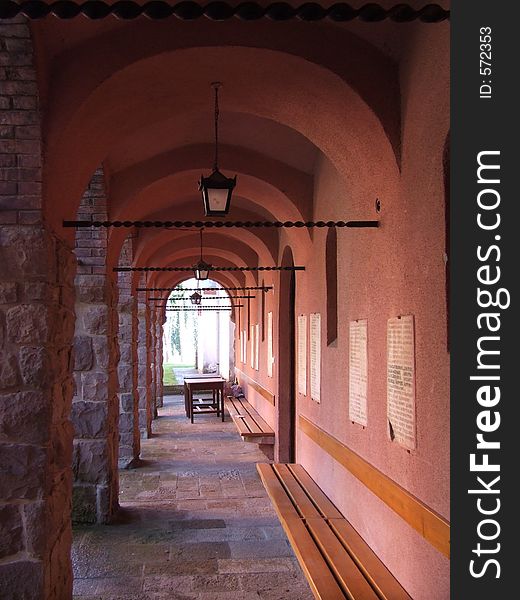Entrance in monastery. Entrance in monastery
