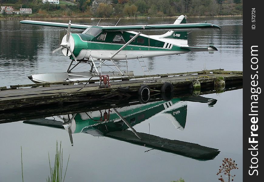 Seaplane at the dock. Seaplane at the dock