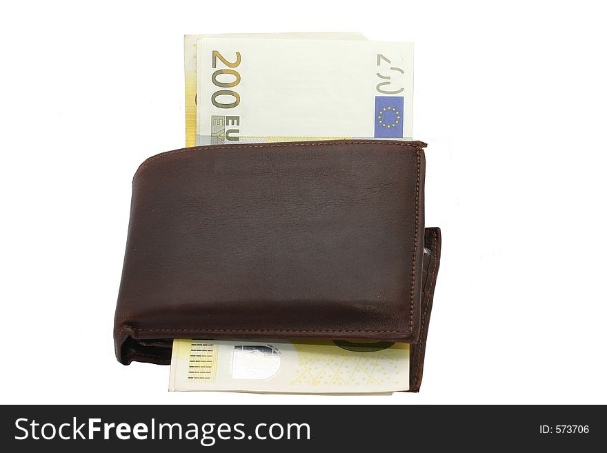 Wallet with 200 Euros bills. Wallet with 200 Euros bills