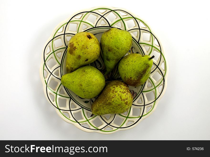 Plate of pears