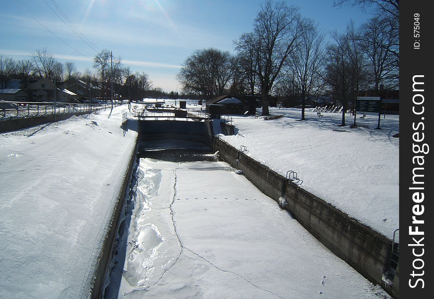 Lock 32 of the trent severn waterway in Bobcaygen Ontario. Lock 32 of the trent severn waterway in Bobcaygen Ontario