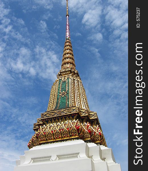 Ornate stupa in Thailand. Ornate stupa in Thailand