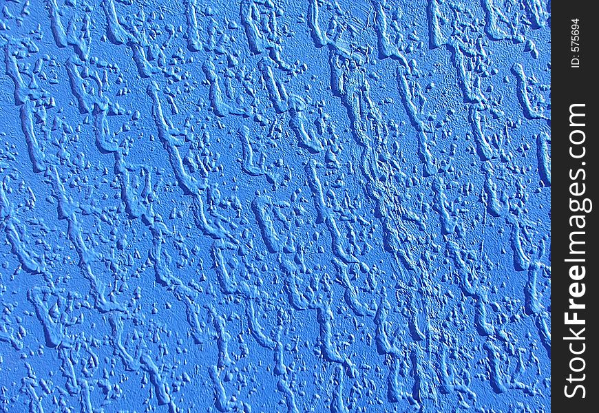 Blue painted feature wall. Blue painted feature wall