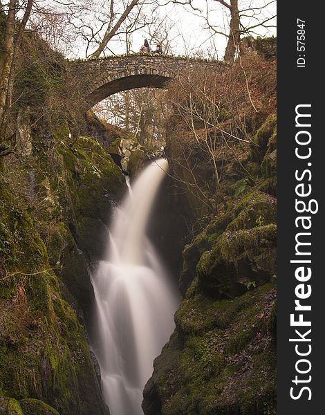 Aira Force Waterfall in the Lake District, Cumbria, England. Aira Force Waterfall in the Lake District, Cumbria, England.