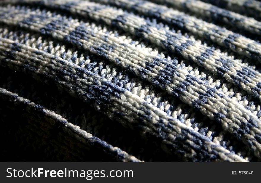 Closeup of a knitted sweater