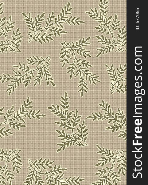 Rough block printed plant background