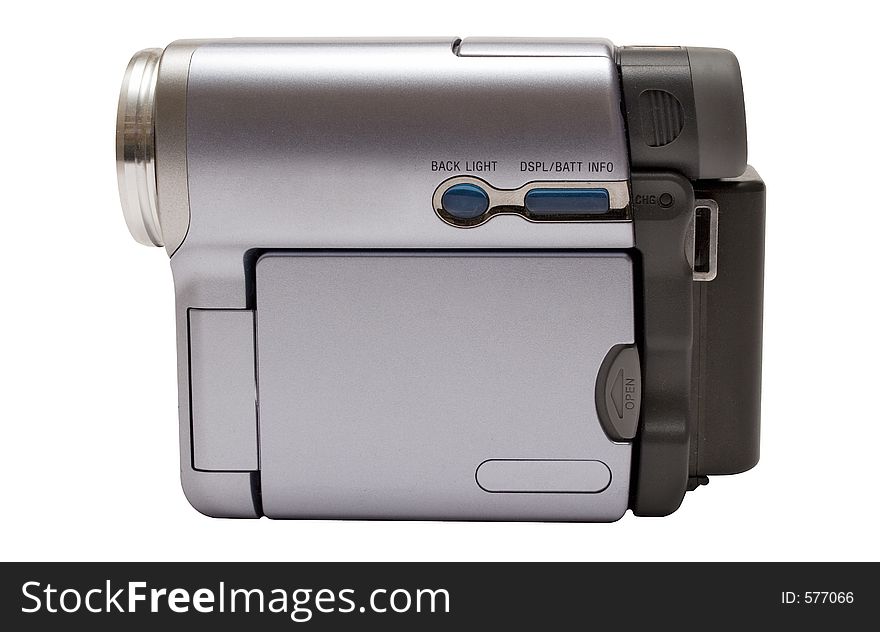 Consumer camcorder isolated on white. File contains clipping path. Consumer camcorder isolated on white. File contains clipping path.