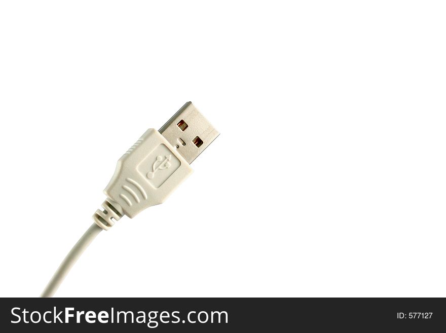 USB on white background. Hand drawn clipping path included for maximum flexibility. USB on white background. Hand drawn clipping path included for maximum flexibility.