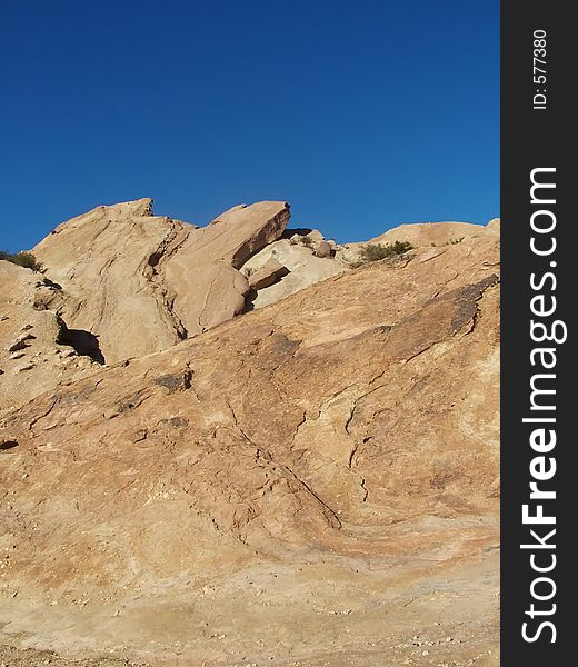 Interesting rock formations against blue sky. Interesting rock formations against blue sky