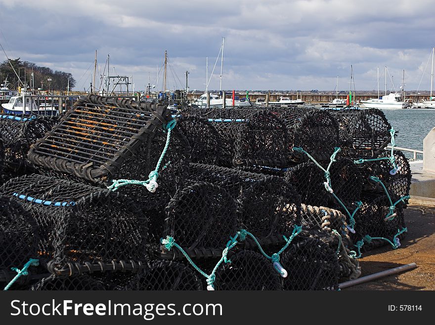 Quayside With Lobster Pots