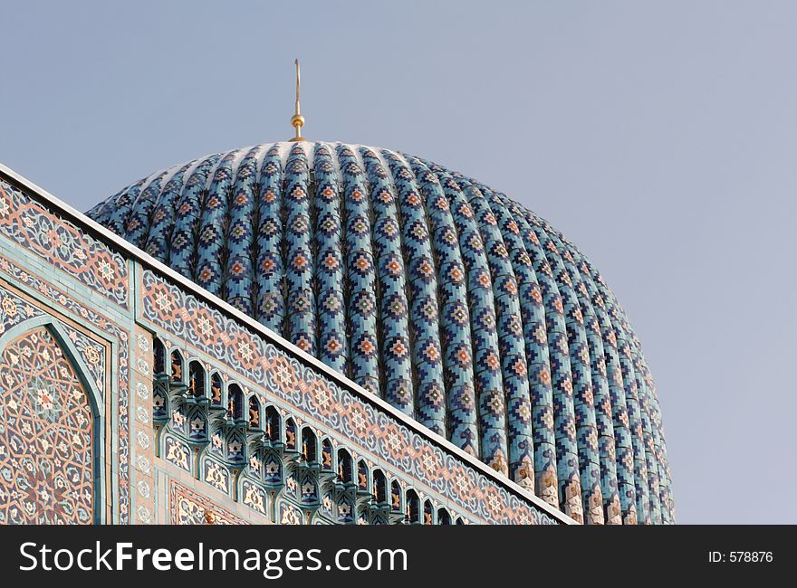 The western side of a mosque in Saint Petersburg. The western side of a mosque in Saint Petersburg