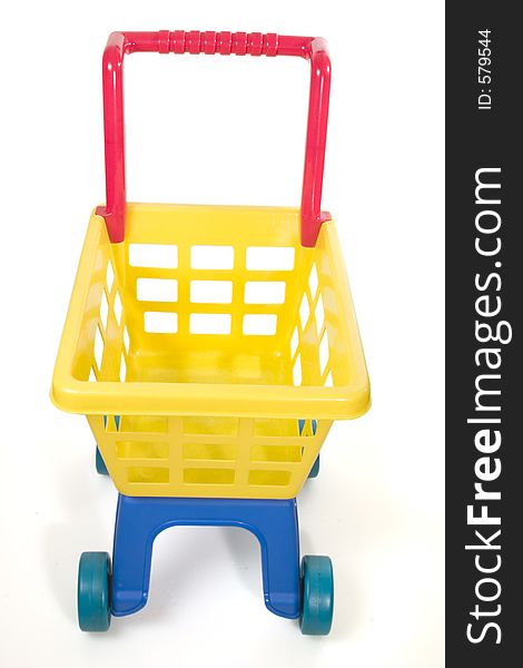 Isolated toy trolley
