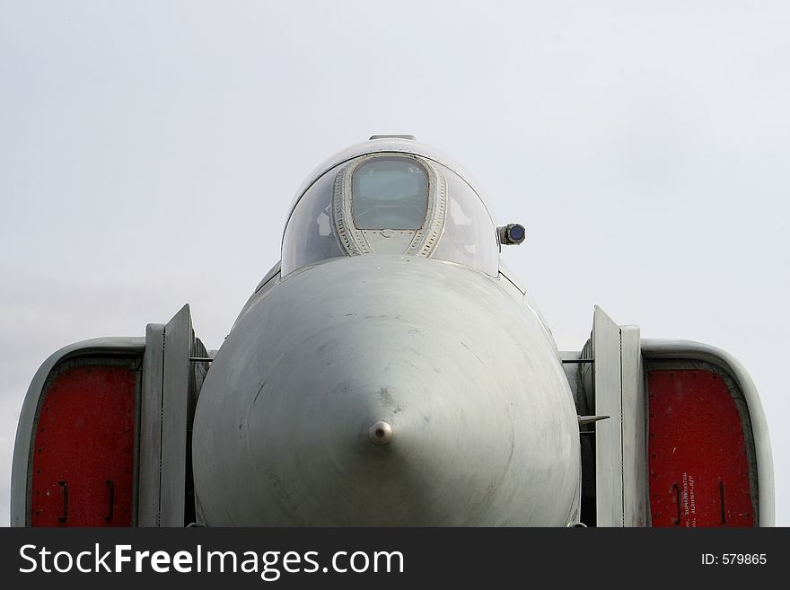 Close up of 1960s military jet. Close up of 1960s military jet