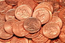 Bronze Quarter Dollar Royalty Free Stock Photo Bronze Quarter Dollar Royalty Free Stock Photo