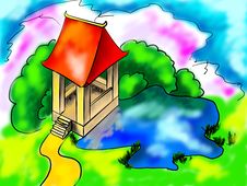 Japanese Summerhouse Royalty Free Stock Photos Japanese Summerhouse Royalty Free Stock Photos